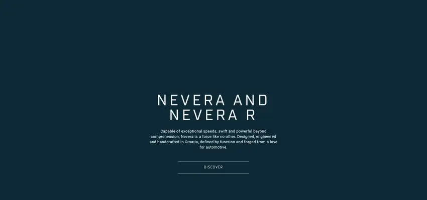Screenshot of Rimac's website